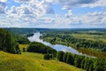 Beautiful landscape of the Klyazma river in summer Royalty Free Stock Photo